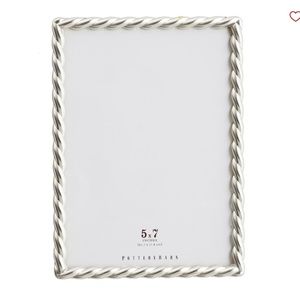 NIB Pottery Barn Metal Rope Silver Frame NEW Box Never Opened 5x7